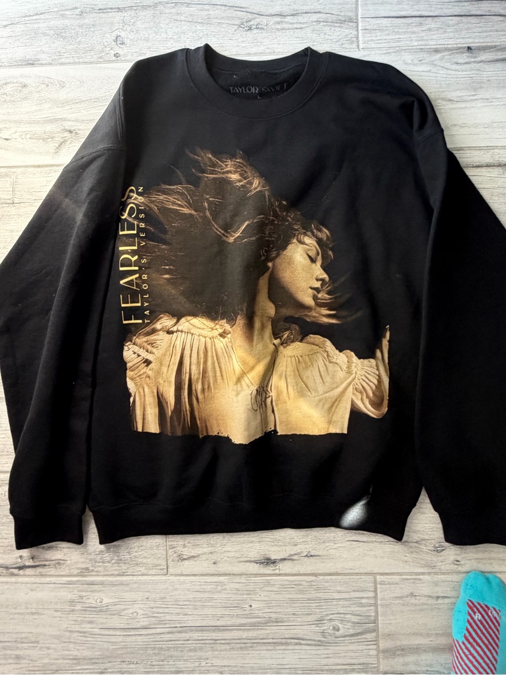 Taylor Swift Fearless Taylor’s Version Black Sweatshirt